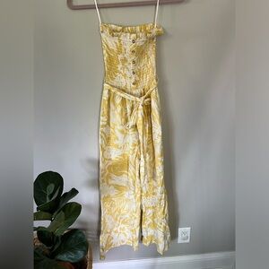 Billabong, yellow strapless jumper